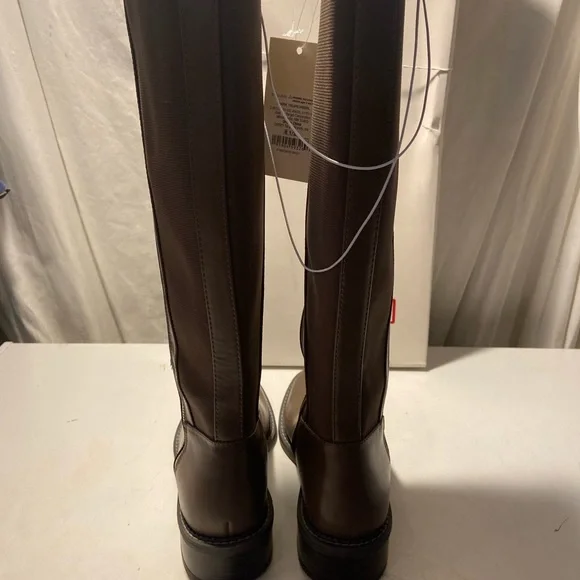 A new day brown knee high boots 1” block heel zip up side  various sizes all NWT - Picture 4 of 6